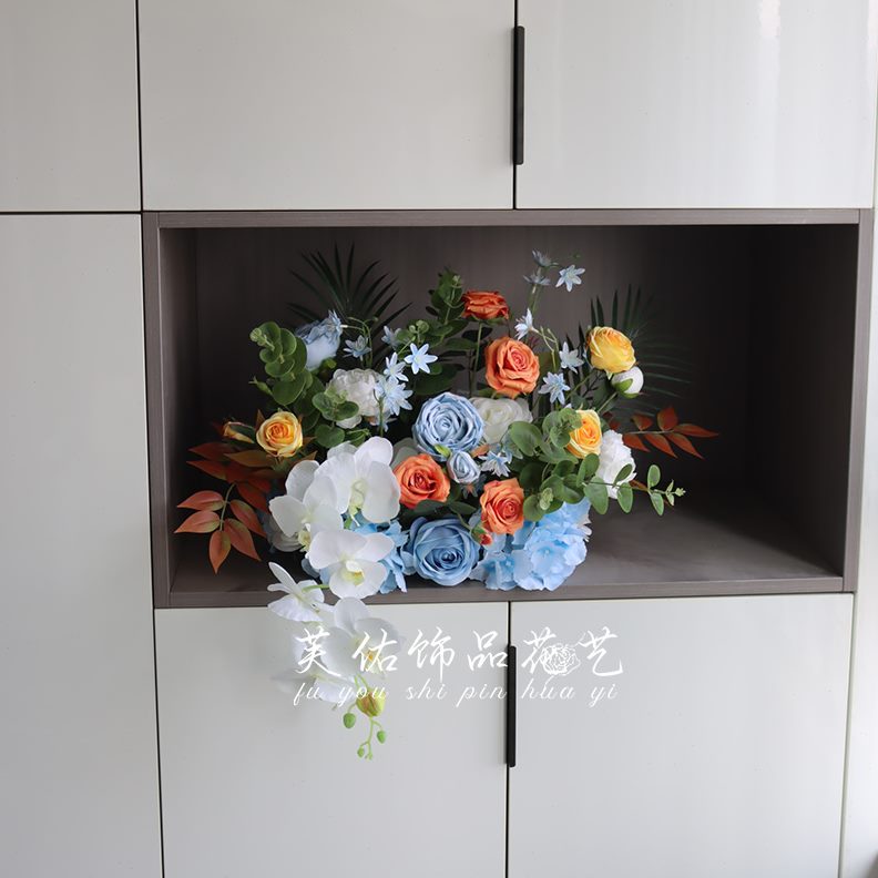 摆件茶几电视柜酒店花长餐桌艺假花餐厅客厅桌面装饰花摆设摆店铺