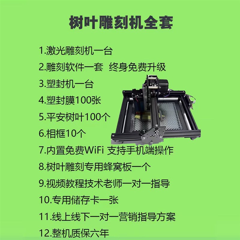 树叶激光雕刻机小型全自动摆摊叶子打印照片定制机器激光打标机