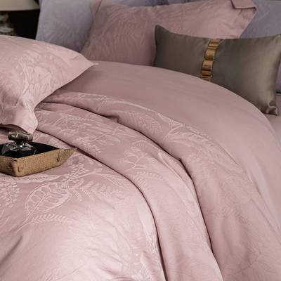 秋冬新款高端100支长绒棉云雕提花四件套全棉纯棉轻奢风床上用品