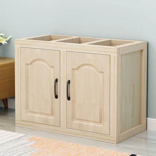 实木鱼缸柜底柜家用客厅玄关柜松木鱼缸底座超承重落地高档耐用