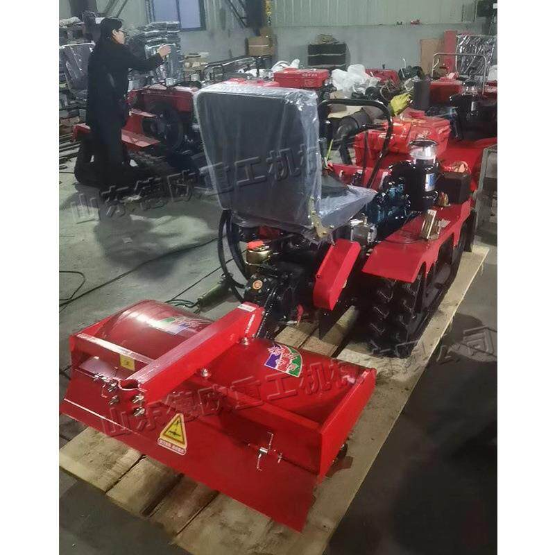 自走果园大棚微耕机 30cm宽山地旋耕开沟拖拉机 履带式田园管理
