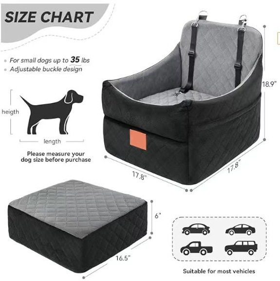 宠物车载狗窝跨境热卖可拆洗加高家用狗床汽车用窝四季通用车载垫