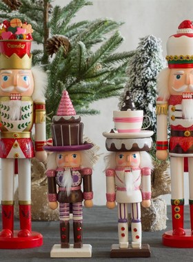 可爱胡桃夹子木偶人物士兵酒柜摆C件轻奢家居少女心女孩圣诞节礼