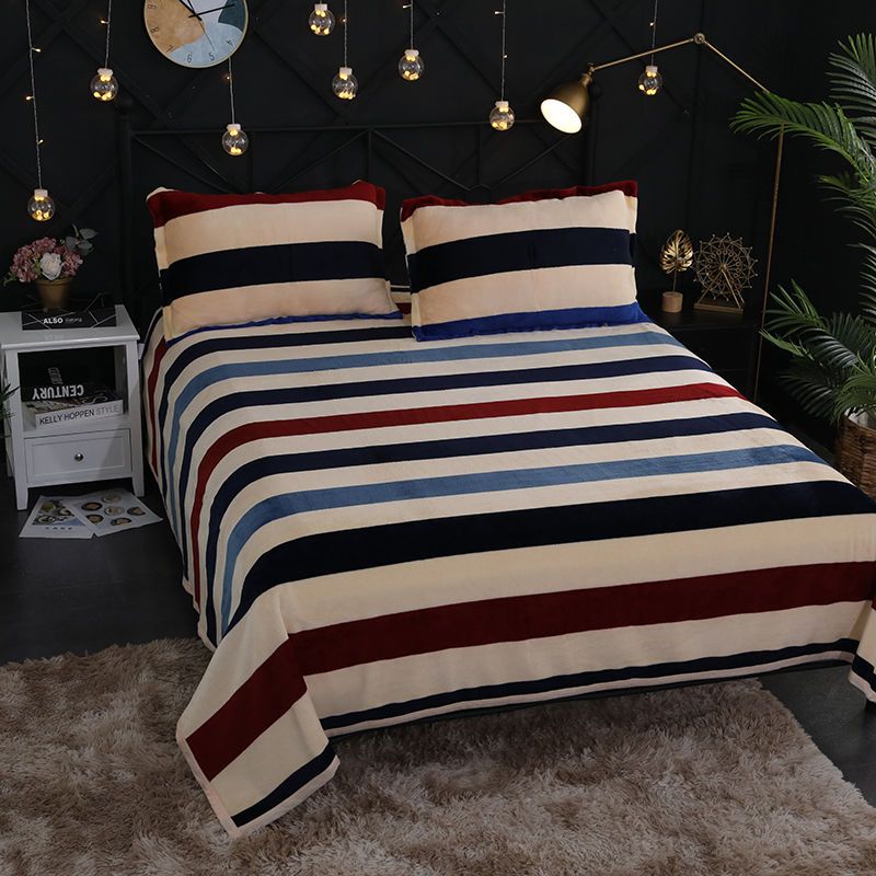 床单毯子珊瑚绒法兰绒冬季保暖加绒加厚202N2爆款铺床毛毛绒盖毯