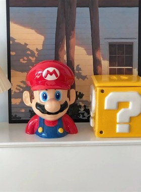 北欧现代潮流摆件马里奥储物罐收纳E罐客厅玄关电视柜桌面装饰礼