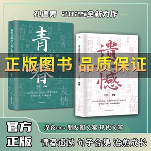【正版保证】我的青春回头看了我一眼 孔德男2025新作 青春治愈成长遗憾句子集 666件可写遗憾的事 句子文案自愈成长遗憾文案