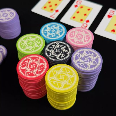 高档六芒星德州扑克陶瓷筹码麻将打牌棋牌室专用全套卡片套装耐磨