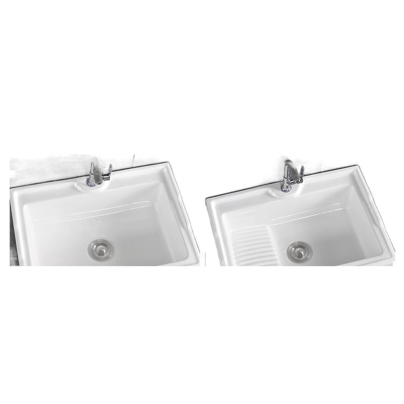 Nkv阳台立柱洗衣池带搓板室外一体陶瓷盆家用落地式简易大小号洗