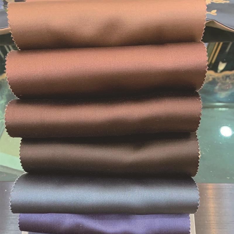 99种颜色仿真丝高精密纯色飘窗窗帘高垂感手感顺滑柯桥窗帘布