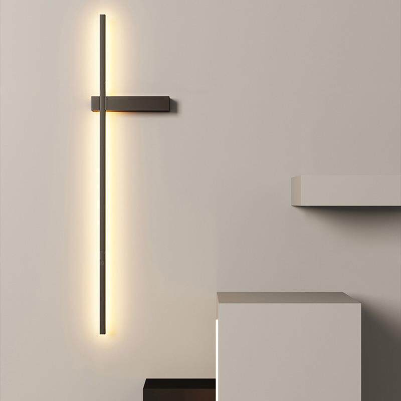 长条壁灯网红卧室床头灯现代简约壁灯客厅电视背景格栅线条墙壁灯