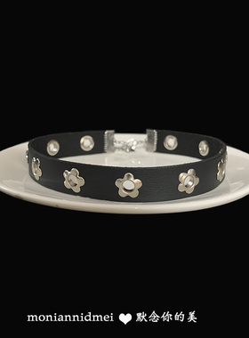其他choker女梅花铆钉个性朋克