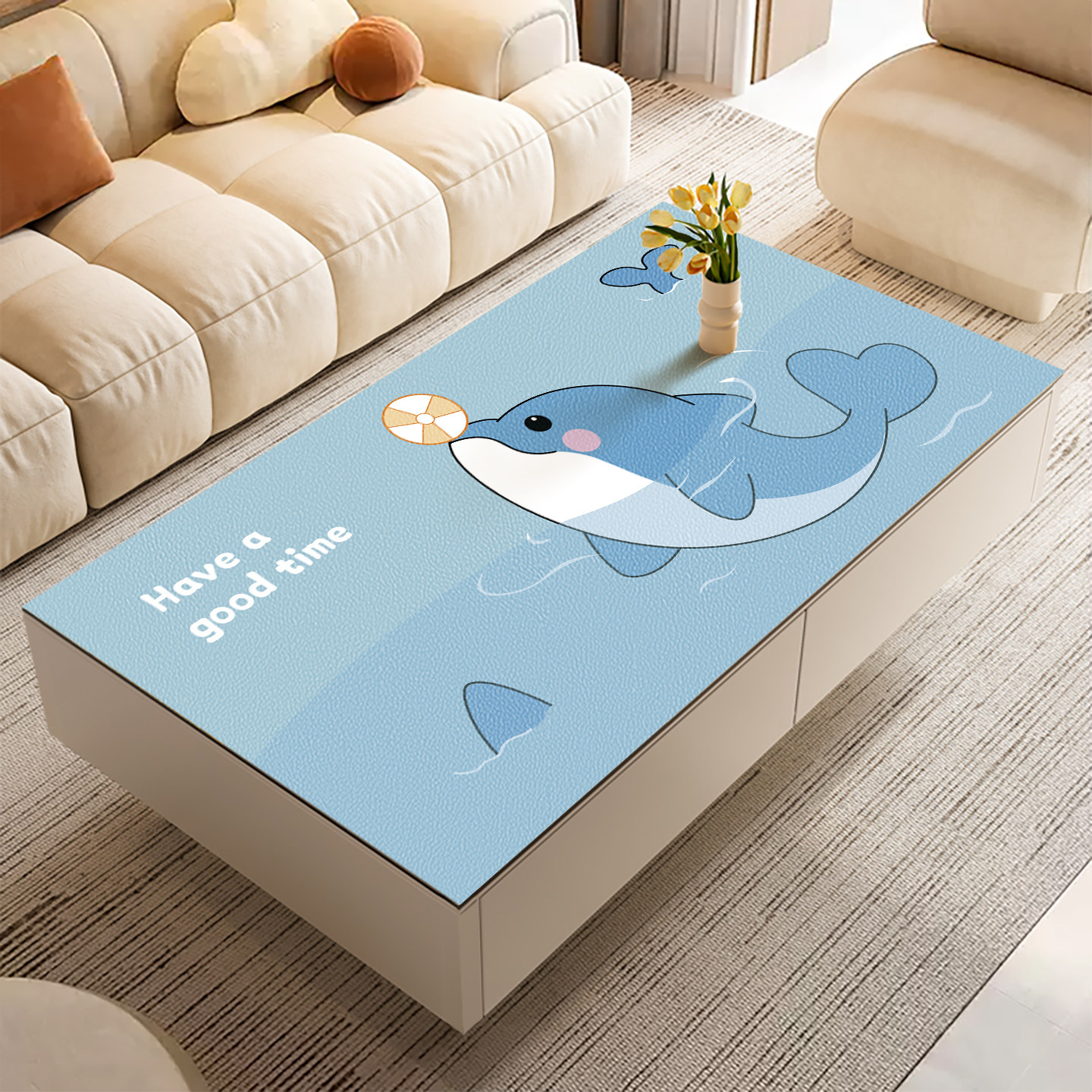 卡通客厅茶几专用2026新款轻奢高级感桌布防水防油硅胶保护餐桌垫,居家布艺,桌布,淘宝优惠券,粉丝福利购,淘宝优惠卷