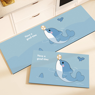 卡通厨房专用地垫硅藻泥吸水垫防滑门门口踩脚垫窄长条地毯大尺寸