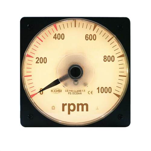 kdsi指针式转速表LS-110 DC20mA 1000rpm黄光24V 电流输入20mA