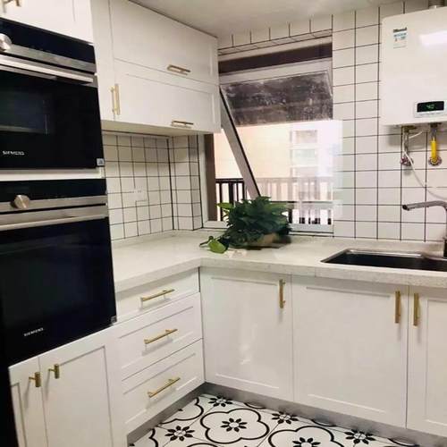 橱柜混油水性漆门板高光多层欧松基材亚克力柜门吸塑全房厨柜