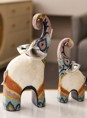 北欧大象摆饰轻奢高档o客厅电视酒柜办公室装饰品乔迁新居开业礼