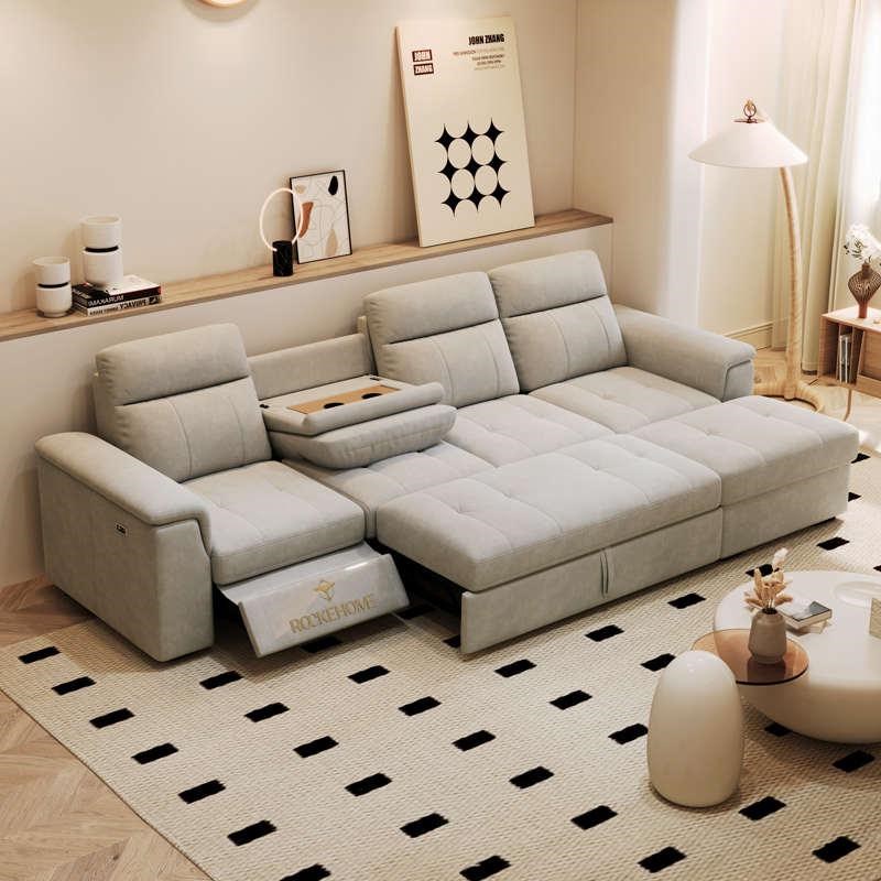 电动沙发床两用客厅现代龙江头等太空舱多功能抽拉伸缩Z可折叠沙