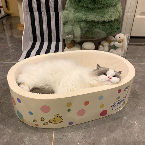 白卡纸加深猫抓板窝耐磨不掉屑猫窝一体猫爪板沙发保护新型猫爪窝
