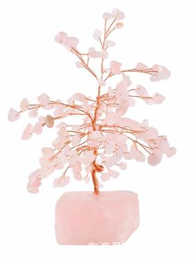 厂家直销天然原石底座水晶树发财树摇钱树原石工艺品办公室桌面摆