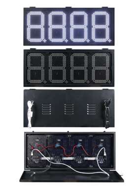 跨境出口黎巴嫩油价屏10寸白色1ed数字显示led油价屏厂家