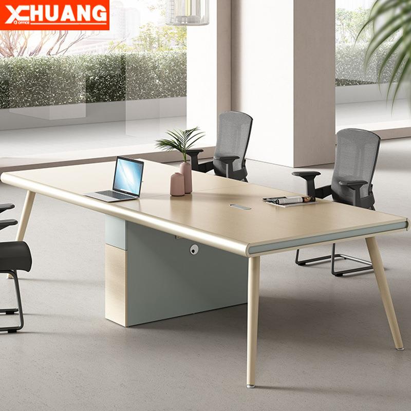 老板桌简约现代办公室总裁经理桌办公桌椅组合设计师桌主管大班台