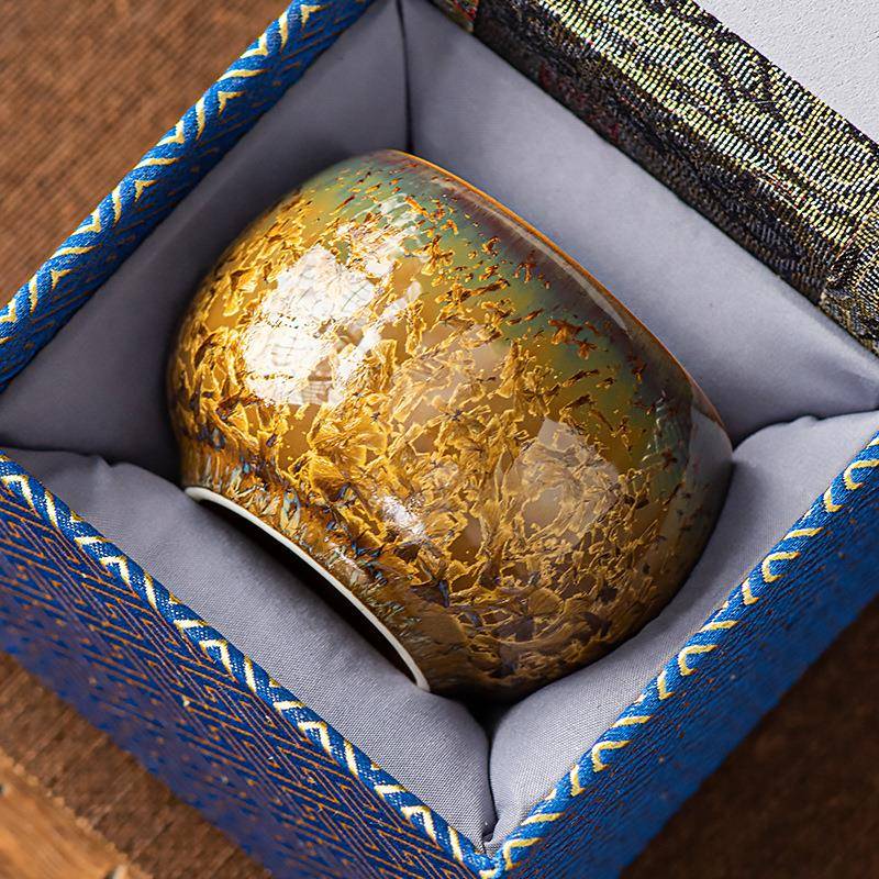 窑变结晶釉主人杯陶瓷单杯大号品茗杯高端茶盏喝茶个人专用