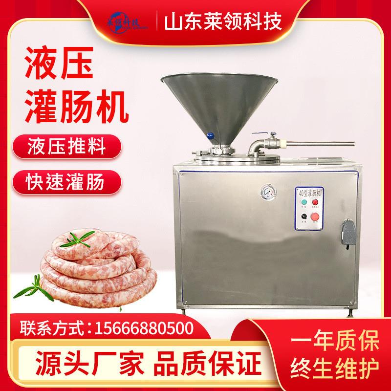 全自动腊肠双管灌肠机 商用香辣肠液压灌制机 大型香肠灌肠设备