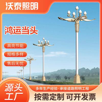 7米/8米/9米10米/12米市政工程LED路灯八叉九火玉兰灯景观灯