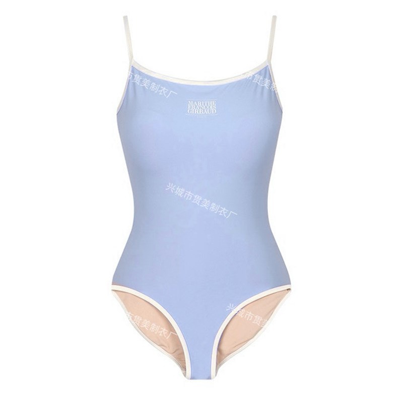 新款特价韩版ins风少女运动款简约露背性感纯色吊带温泉连体泳衣
