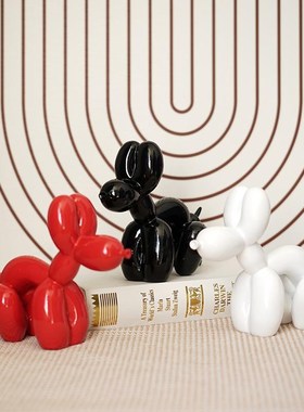 现代风便便气球狗创意个性树脂工艺品回家入户T摆件办公桌装饰