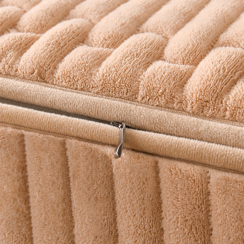 加厚牛奶绒六面全包床笠套冬季加绒夹棉拉炼款P床垫保护套防尘床