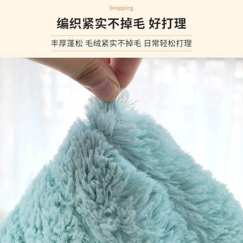 飘窗垫加厚毛绒飘窗毯坐垫榻榻米阳台垫子公主房间装饰窗台垫定做