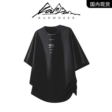 【品牌现货撤柜】KADM DEER美式短袖T恤夏季宽松圆领印花百搭上衣