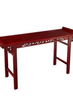 明清中实木条石几式条案供桌刻靠墙桌婚庆桌奇国学雕花玄95040雕