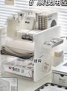 桌面文件收纳室架办架层公多纸档案资XYN料架工位分层整理置物书