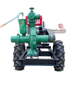 油带动4寸高压泵35马51191力柴以水泵可带卷盘灌机的溉