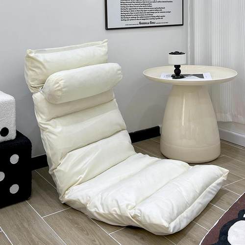 W8卧室懒人沙发可躺可睡单折F77T5SJ5叠躺椅厅用阳客台榻榻米床上