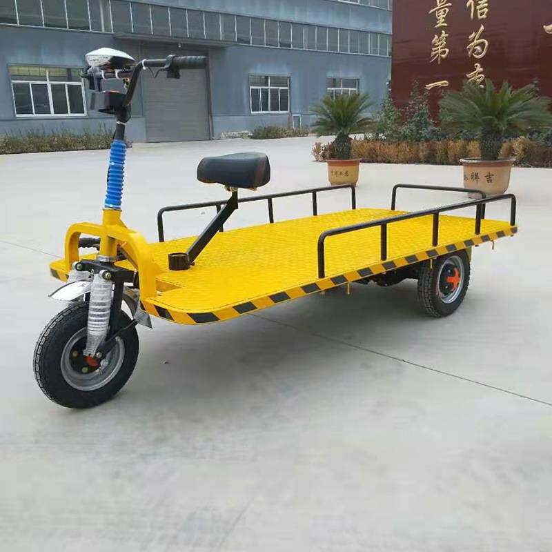 站驾骑行两用电动四轮平板车仓库物流搬货小推车果园拉货运输车欧