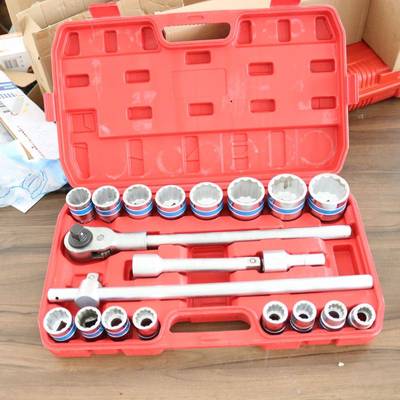 21件筒6角1组2角重型汽车机多功能合修TXI套车专用套装汽修工械具