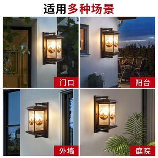 户外壁灯防明水新中式园别墅小长虹壁阳庭院大门口柱子室外台照露