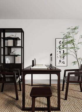 A8画L实木书桌中式字书桌简约书房毛笔无品牌/书桌案办公桌法写台