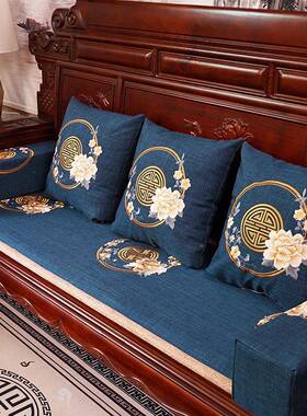 床套罩罗汉沙发垫绵冬防滑垫中式子海子沙ltao1008发坐椅垫季实木