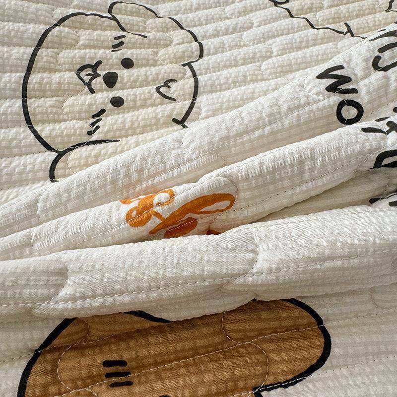 非新款纯棉通床盖单无品牌/件四季用夹棉榻榻米防滑单人三件套炕