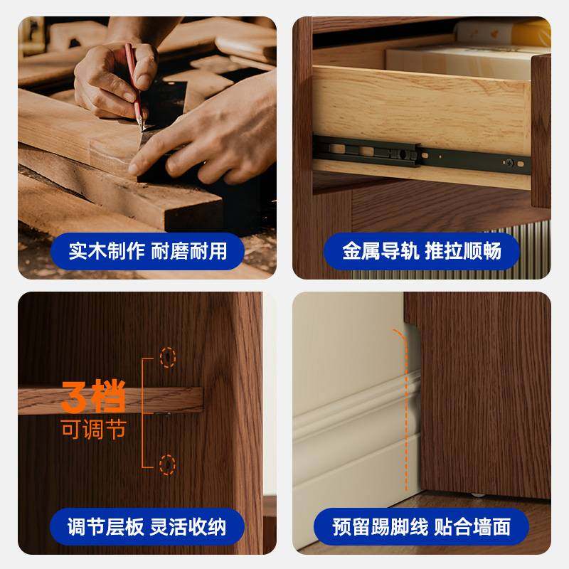 扫地机器人柜基站客厅实木云鲸置物架可移动沙发边柜科沃斯收纳柜