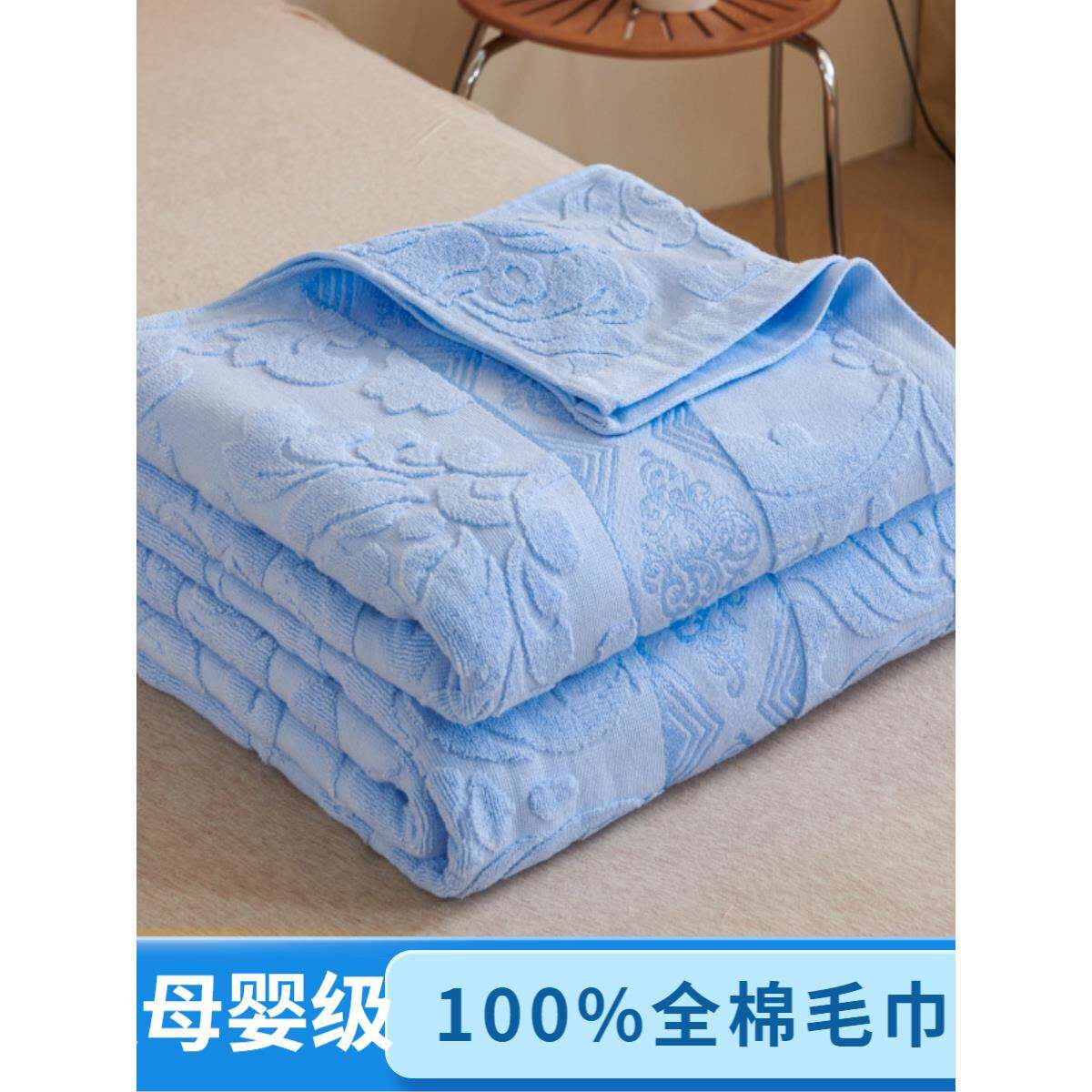 上海老牌他毛巾式被纯棉00不掉毛加F99HH7ST厚老怀旧夏1季午睡盖