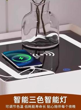 智床头柜简约现代用卧室能收纳险柜轻奢家主卧79006收纳柜保箱一