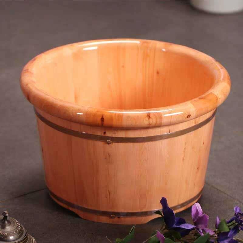 碳化泡脚木桶无品牌/保温足浴泡脚桶过腿木质洗脚盆小泡家用实制