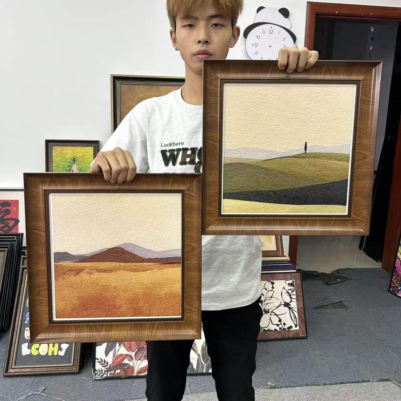 法式复古北欧风风景装饰画可用于餐厅客厅玄关柜4040二联S118,家居饰品,现代装饰画,淘宝优惠券,粉丝福利购,淘宝优惠卷