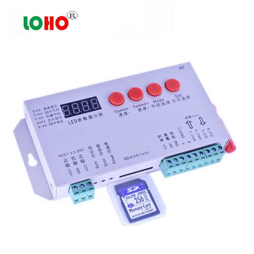 K-1000C全彩内外控控制器 2048点控全彩带SD卡编程控制器T-1000