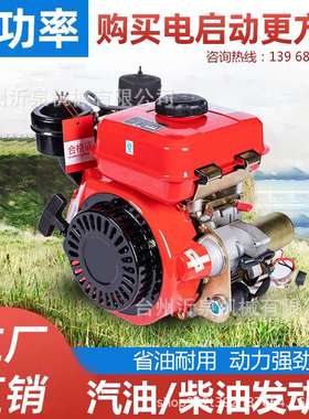 汽油柴油机170F190F发动机单缸四冲程风冷小型微耕机膨化机发动机